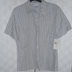Woman's Gray Striped Shirt